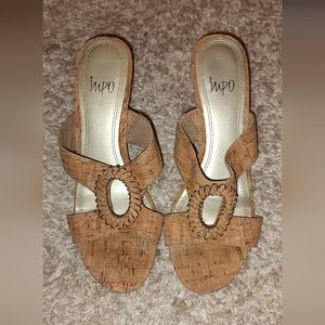 IMPO Cutaway Wedge Sandals